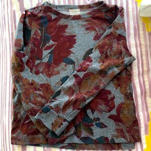 Anthropologie T.la crew neck floral sweater